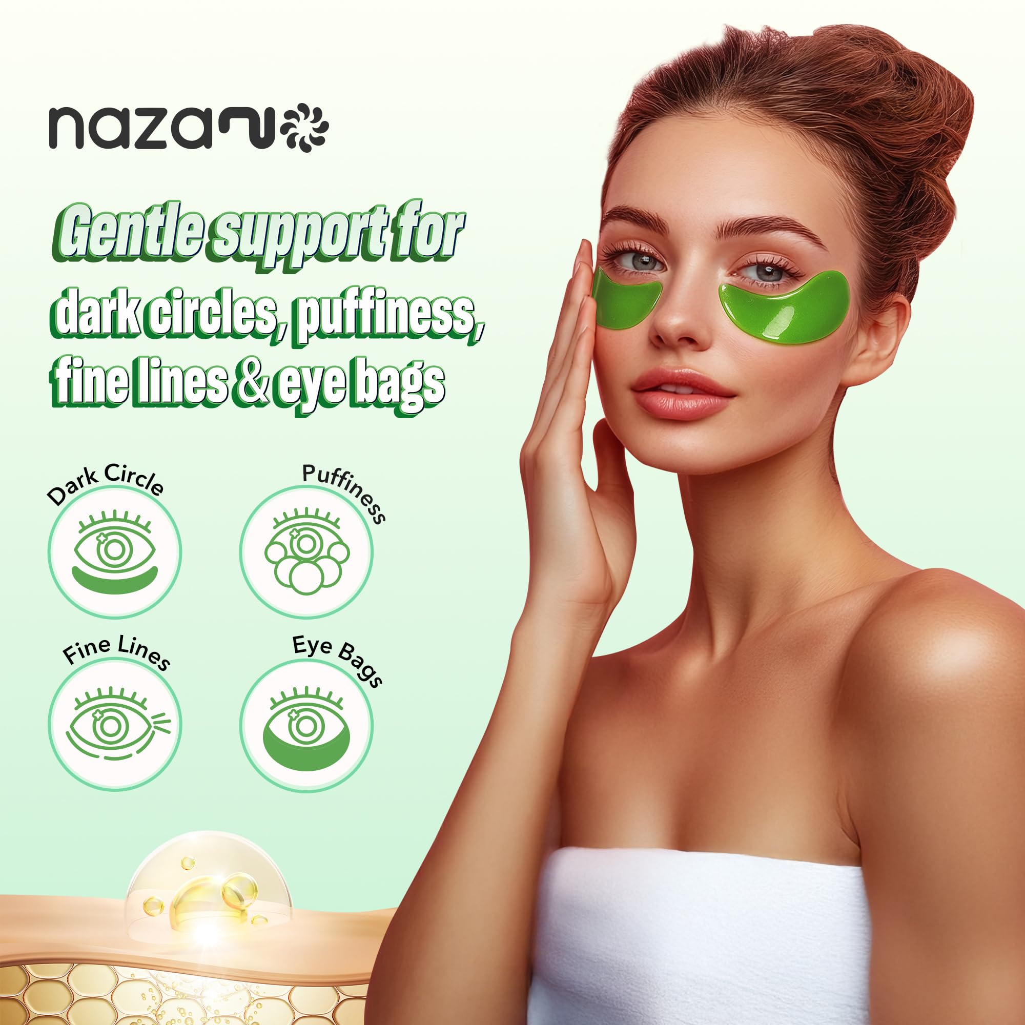 NAZANO patchs yeux application prête à rafraîchir le regard