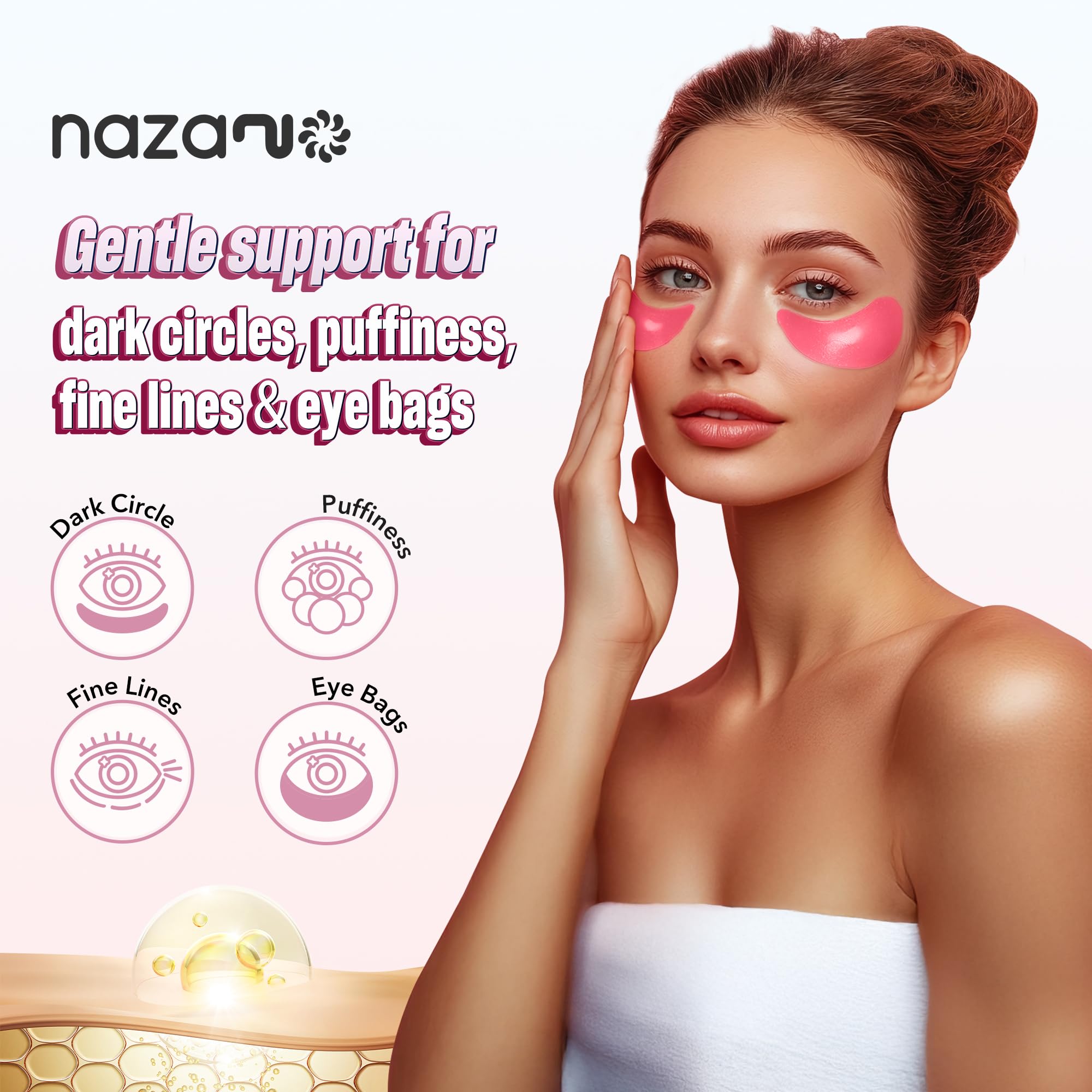 NAZANO patches yeux texture agréable apaise la peau fragile