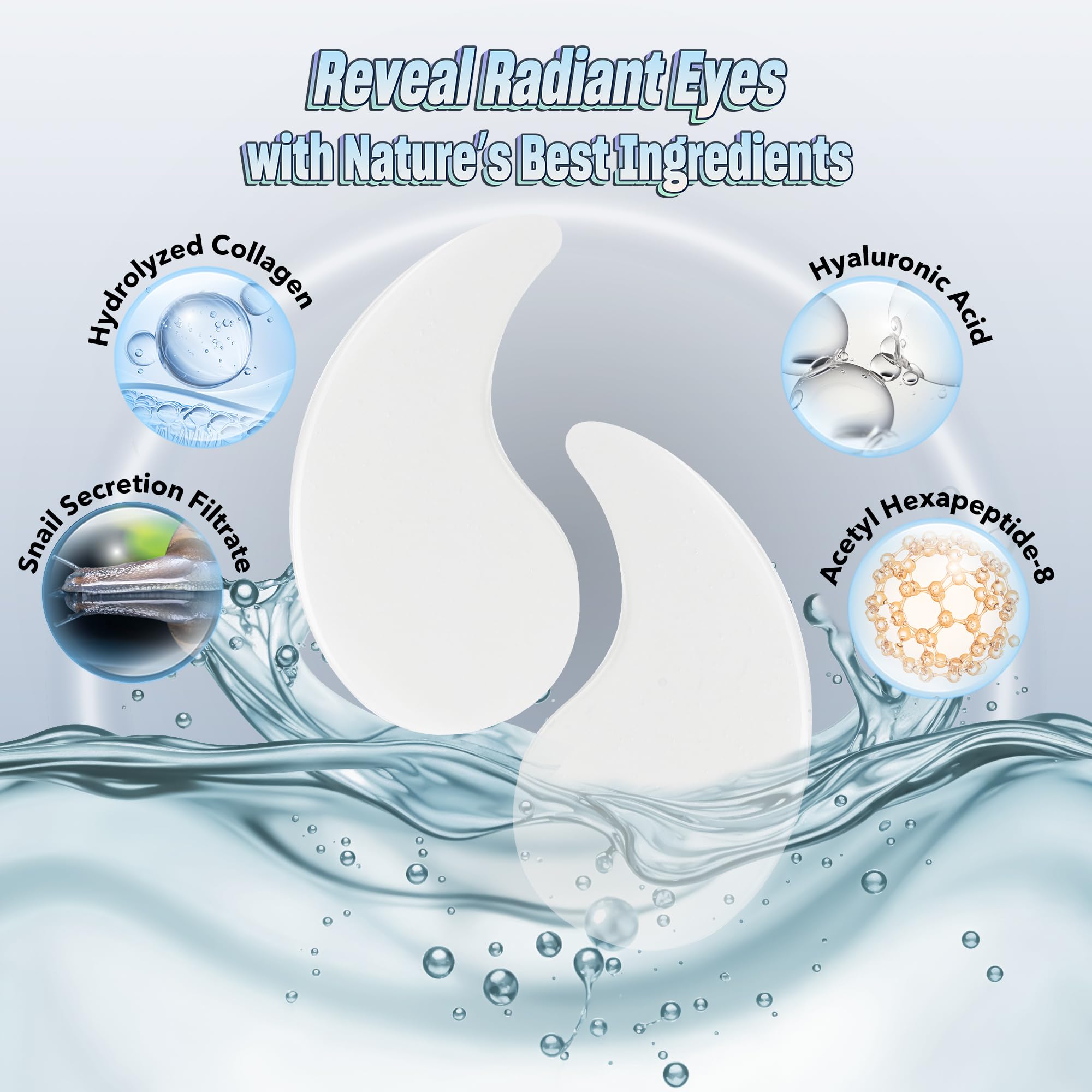 NAZANO patchs sous les yeux – hyaluronique pour une hydratation profonde et durable