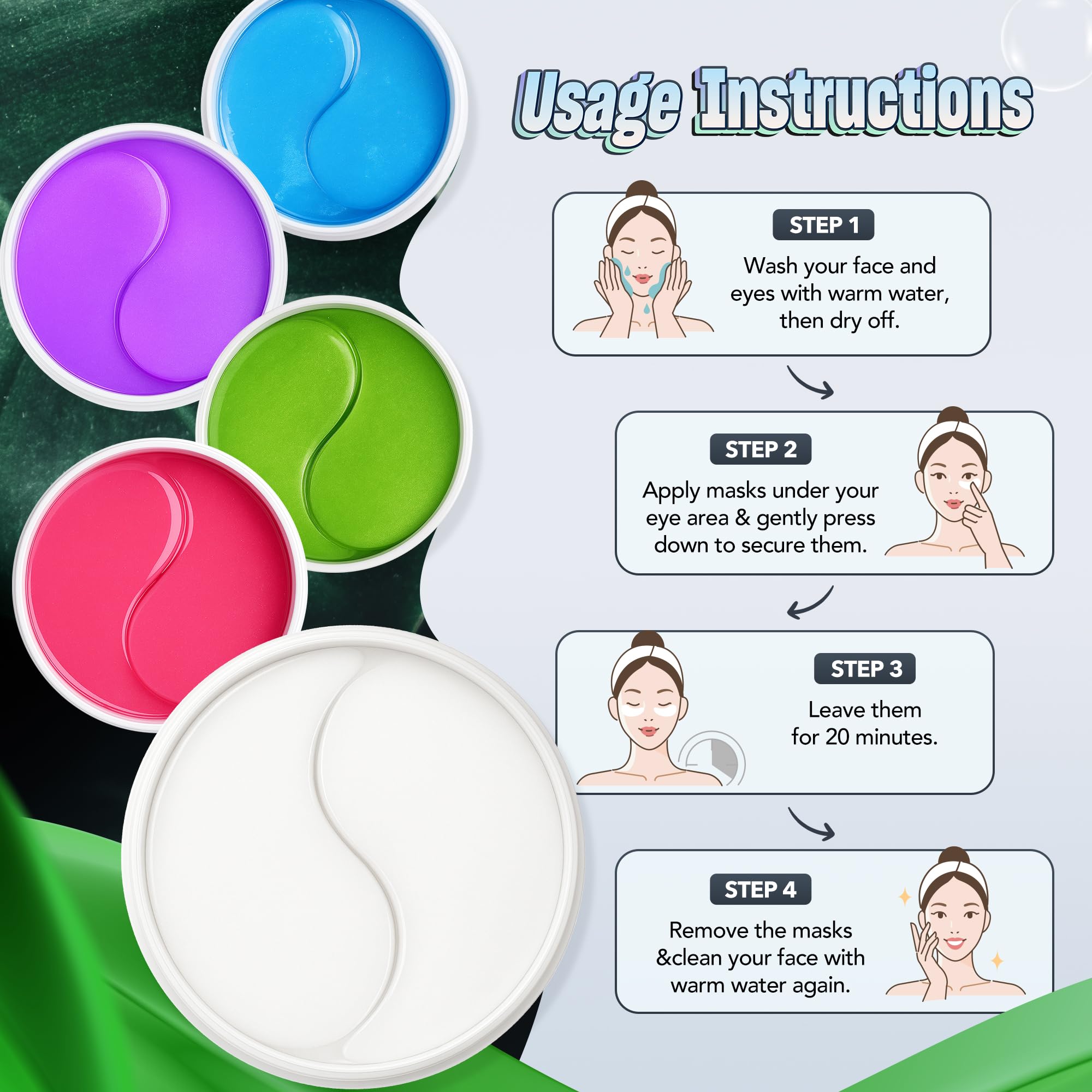 NAZANO patchs sous les yeux – application simple de 20 minutes pour votre routine