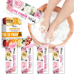 nbc BeautiLab bain-sel-mousseux-pieds-rose : revitalise et nourrit les pieds