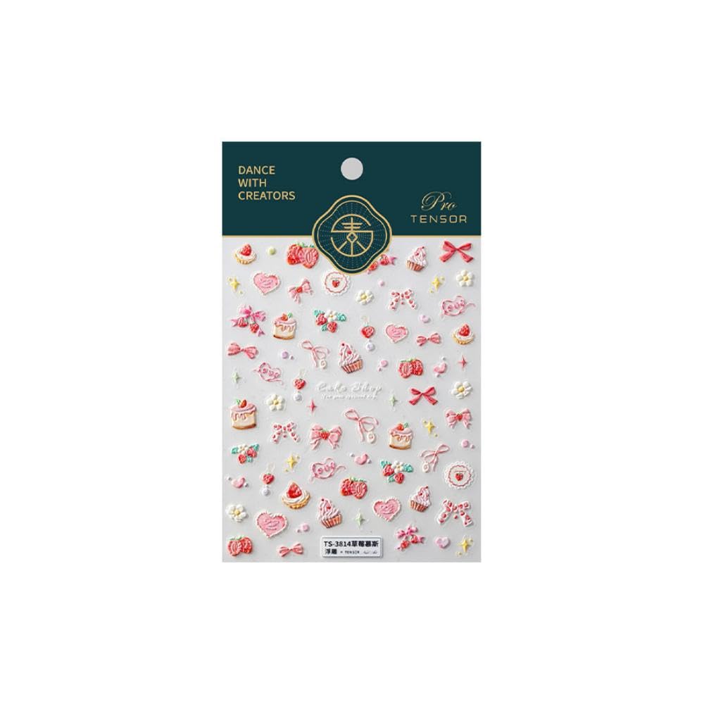 NBNTGH Stickers Ongles Rose Coeur, idéal pour personnaliser vos ongles facilement.