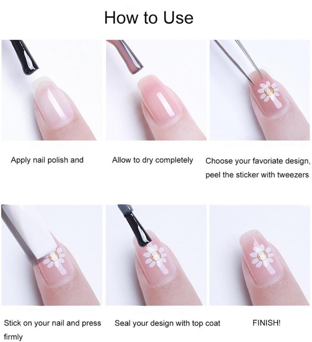 NBNTGH Stickers Ongles Rose Paillettes, pour un éclat discret en soirée.