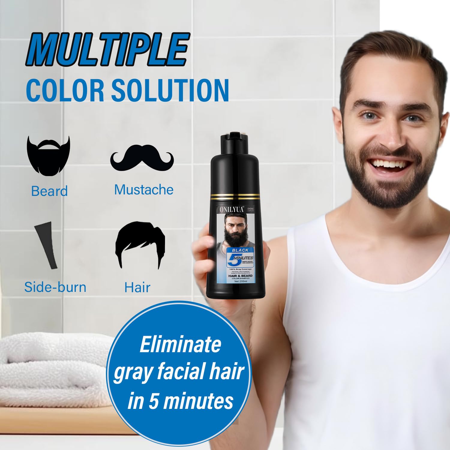 NCEPROHR application coloration barbe - procédé simple pour une teinte uniforme.