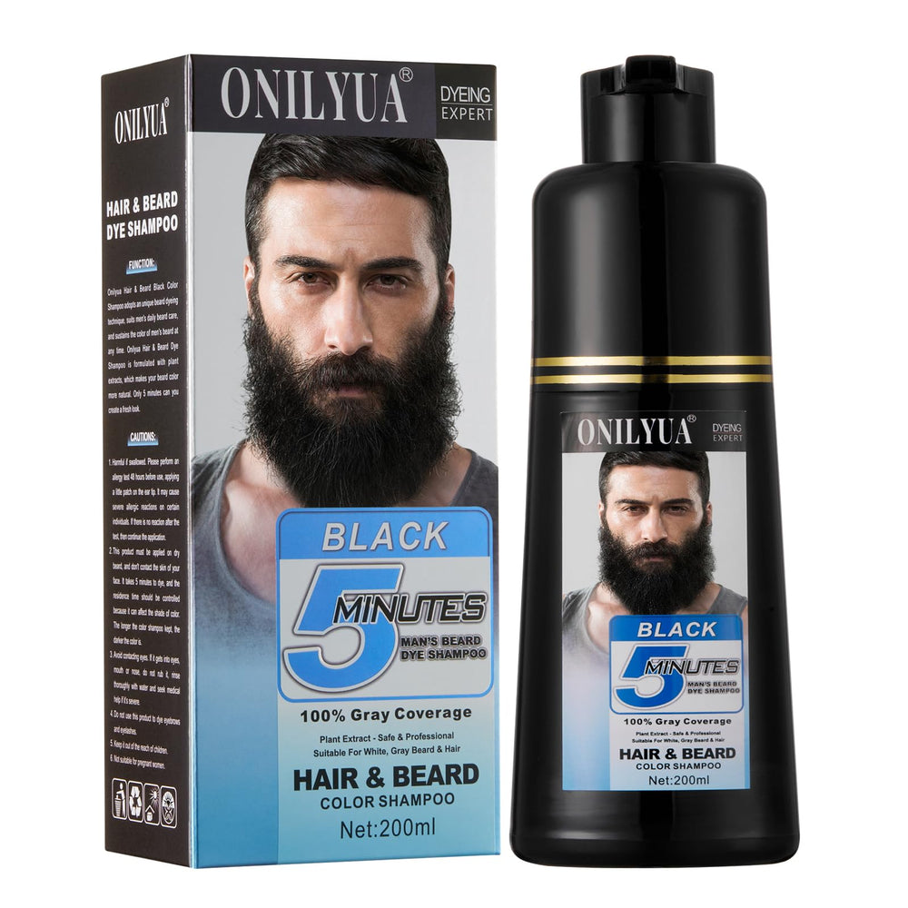 NCEPROHR colorant barbe - flacon facile à utiliser pour couvrir les cheveux gris rapidement.