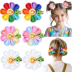 Barette fleur colorée NCMAMA pour enfants, accessoire coloré pour cheveux