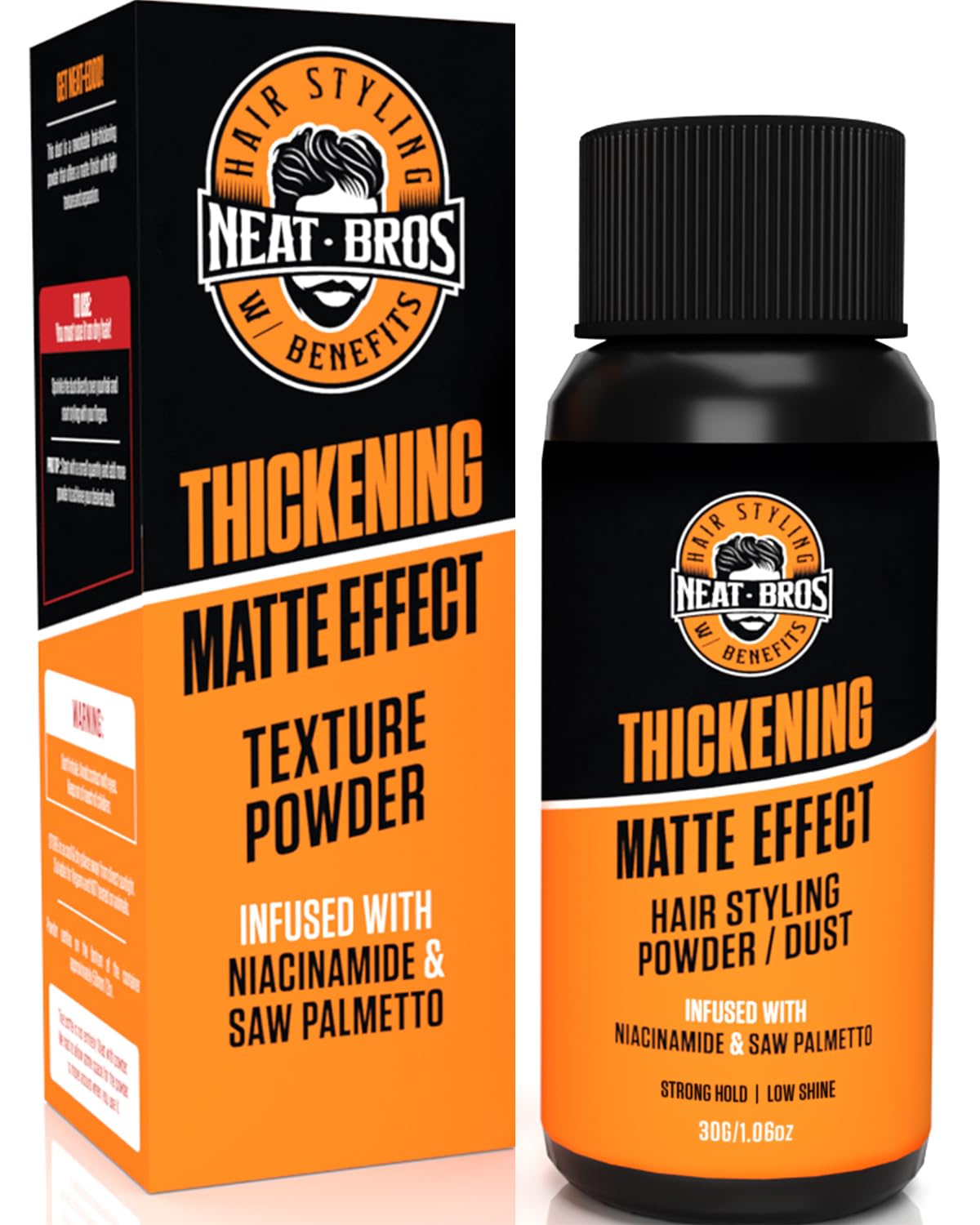 Neat Bros Poudre texture cheveux — flacon pour donner volume et texture.