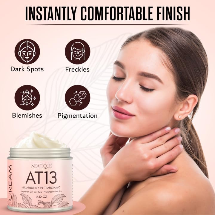 Neatique crème sans parfum ni colorants — formule douce pour peau sensible.