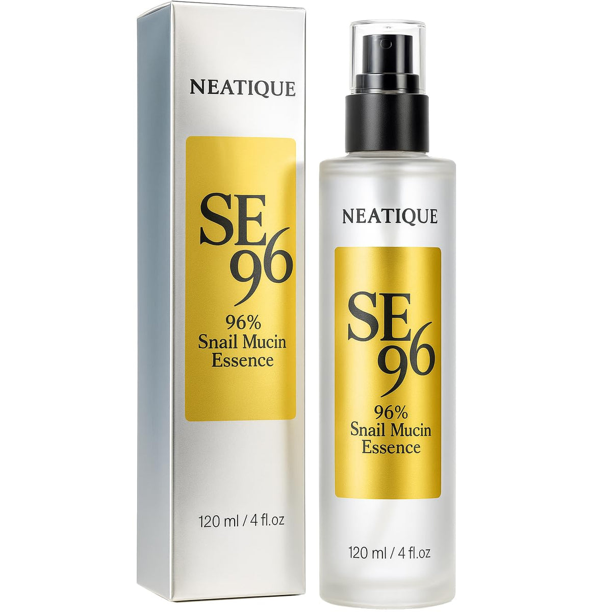 Neatique: bouteille d’essence mucin escargot 96% avec hydratation durable pour le teint.