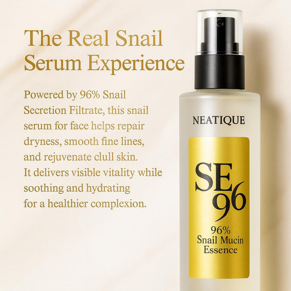 Neatique: pipette de l’essence mucin escargot 96% pour une application précise.