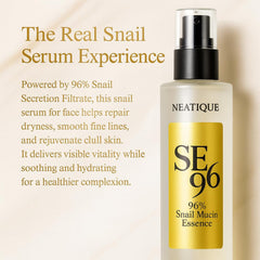 Neatique: pipette de l’essence mucin escargot 96% pour une application précise.