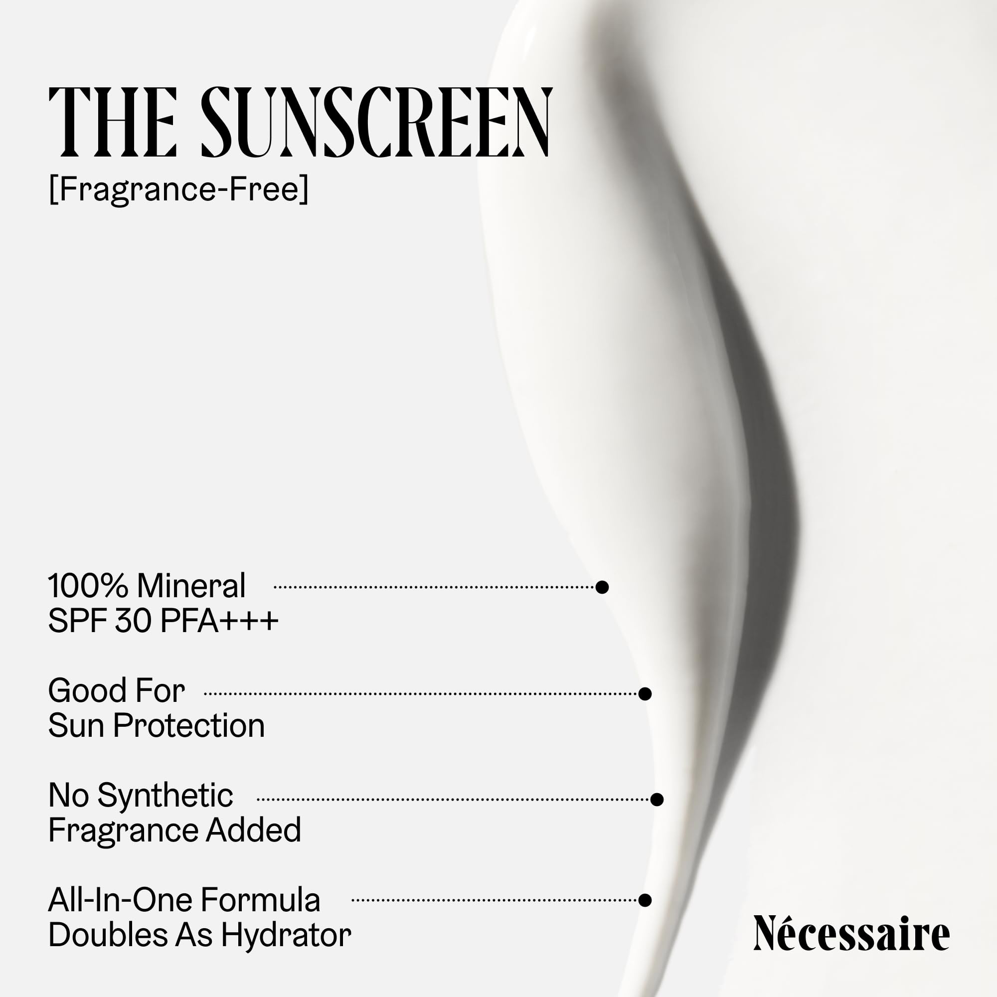 Nécessaire: acide hyaluronique et niacinamide hydratants pour la peau.