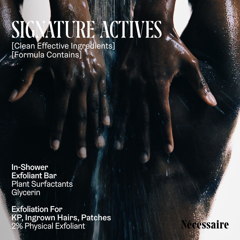 Nécessaire barre exfoliante corporelle, réduction des poils incarnés après usage