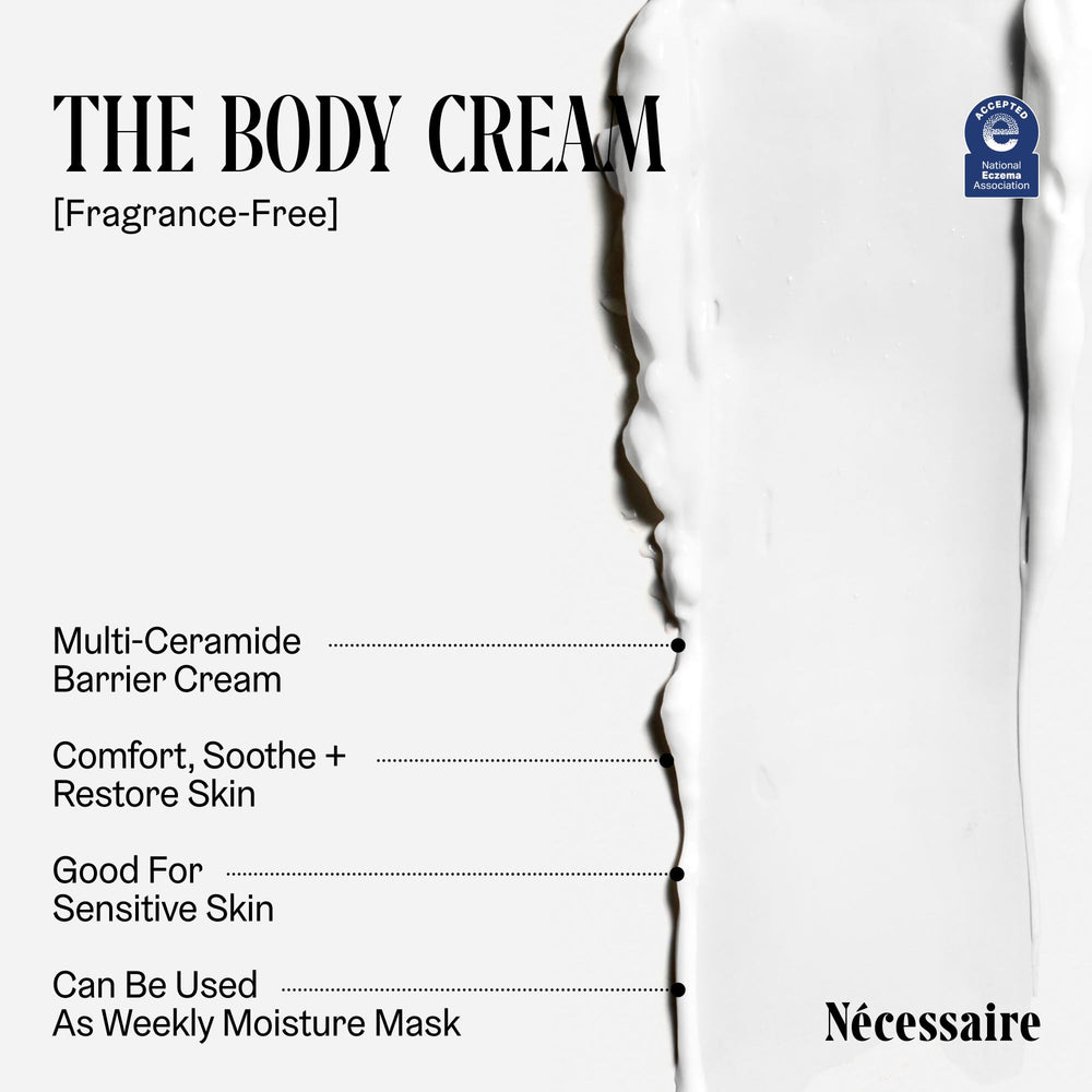 Nécessaire Crème pour le corps acide hyaluronique, hydrate intensément les peaux sèches.