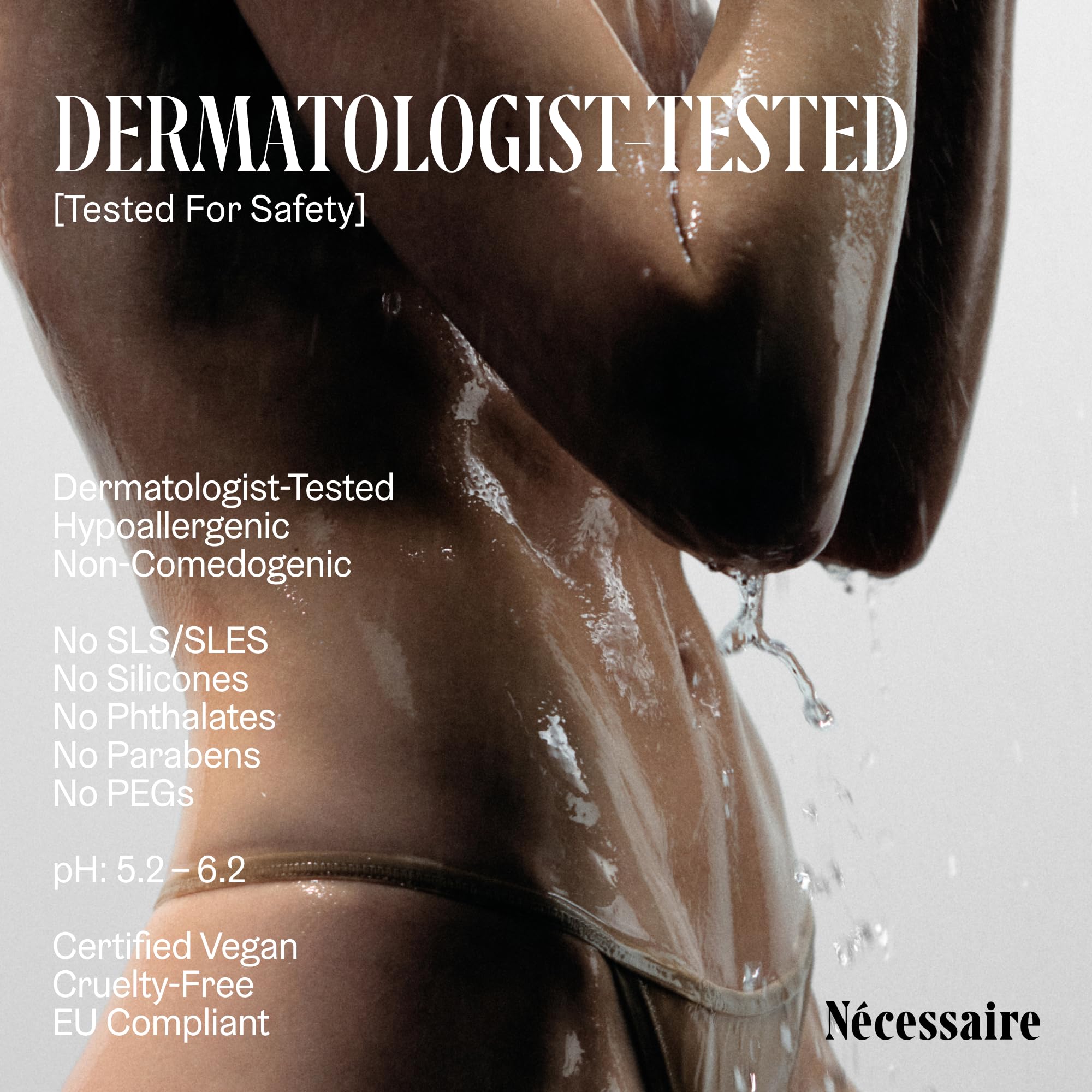 Nécessaire Exfoliant Corps: testé dermatologiquement et hypoallergénique.