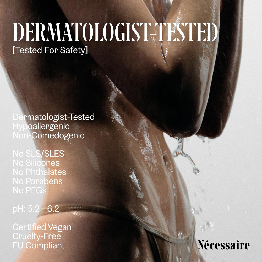 Nécessaire Exfoliant Corps: testé dermatologiquement et hypoallergénique.