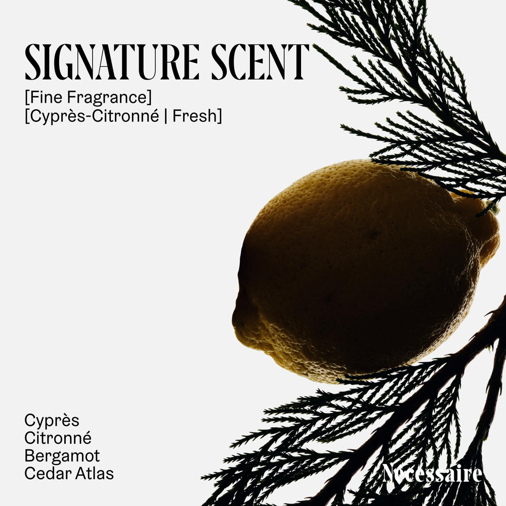 Nécessaire Gel Douche Cyprès-Citronné, emballage éco-responsable et pratique.