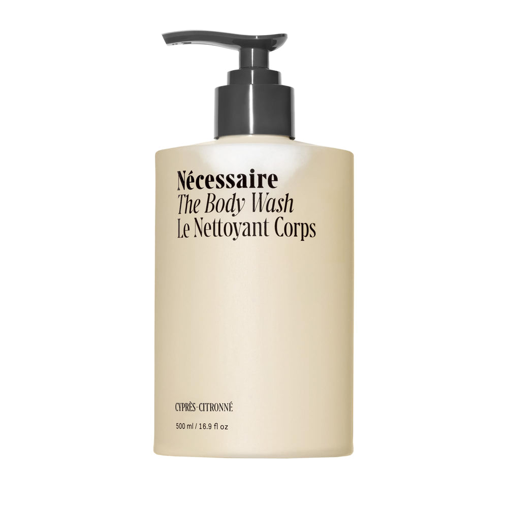 Nécessaire Gel Douche Cyprès-Citronné, flacon pompe pratique et dosage facile.