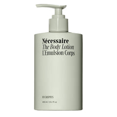 Nécessaire Body Lotion Eucalyptus, bouteille : hydratation quotidienne.