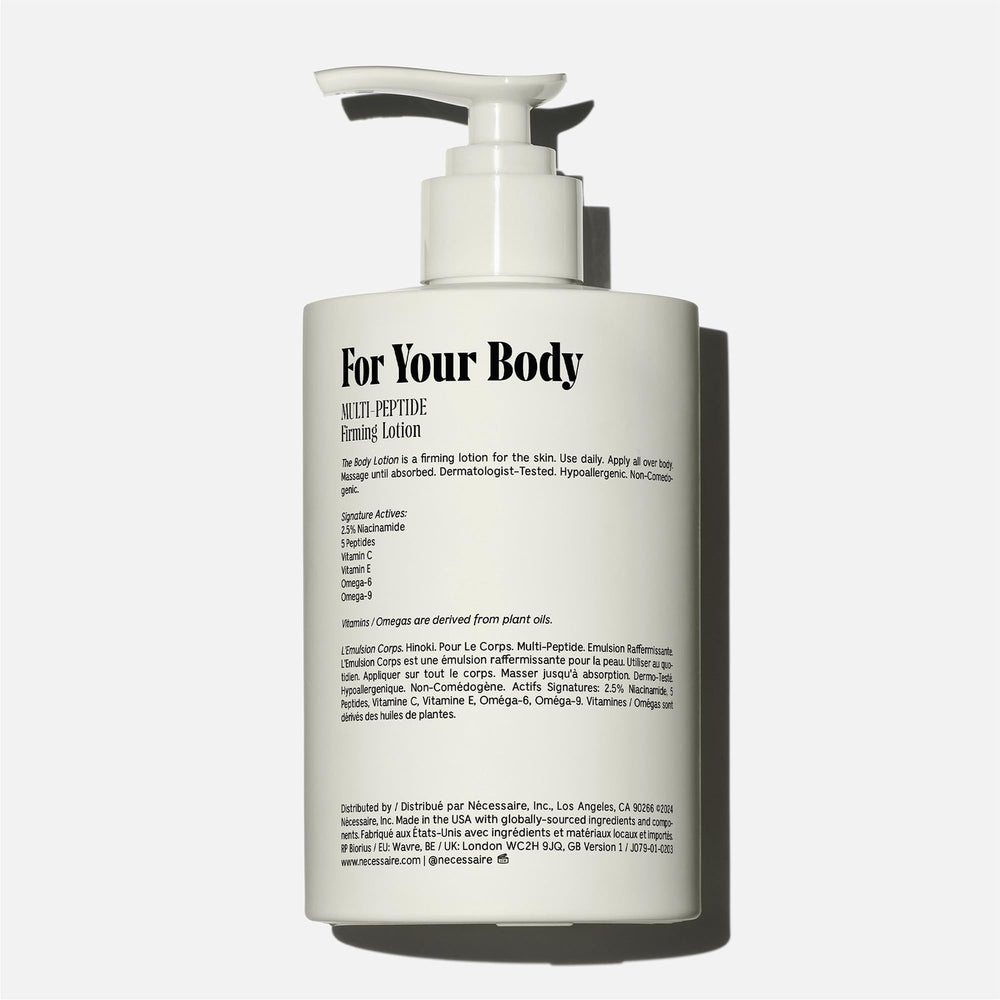 Nécessaire Hinoki Lotion – texture légère et absorption rapide.