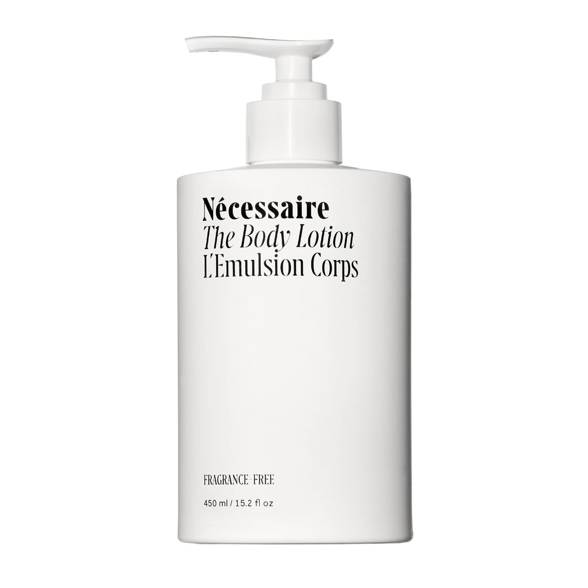 Lotion corporelle Nécessaire avec pompe, pratique pour doser.