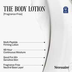 Nécessaire lotion corps sans parfum, routine légère pour peaux sensibles