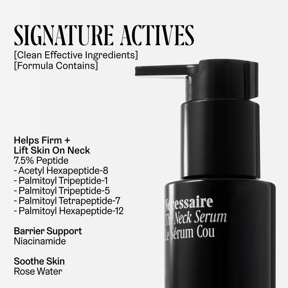 Nécessaire Neck Serum à l eau de rose, effet apaisant pour le cou.