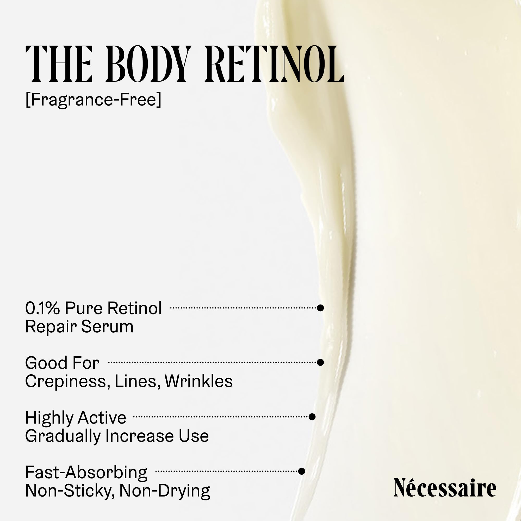 Nécessaire The Body Retinol application-nocturne-serum, soin nocturne