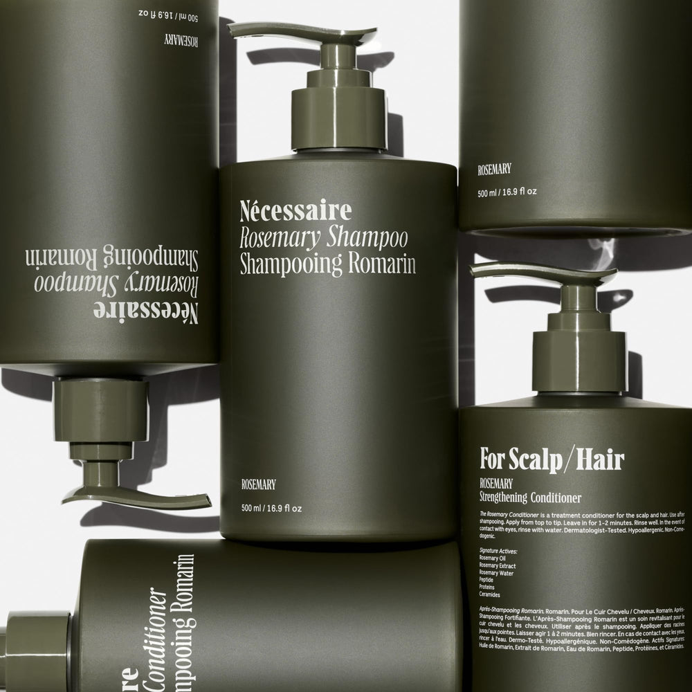 Nécessaire Rosemary Senteur Romarin: parfum rafraîchissant pour routine cheveux.
