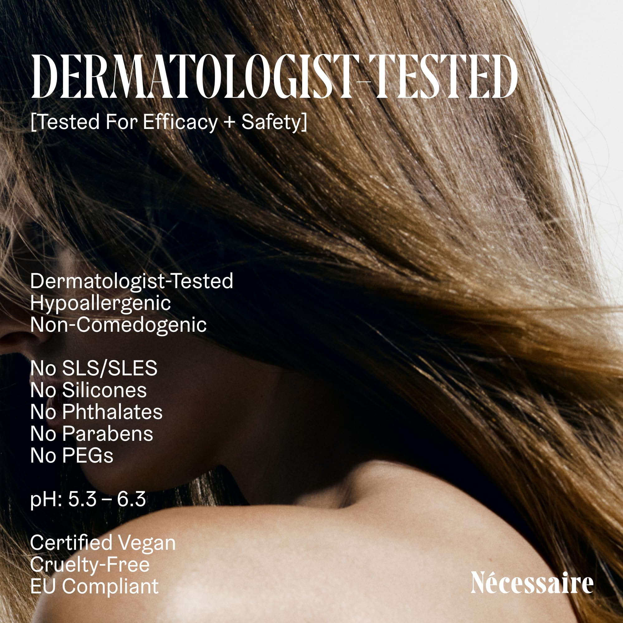 Nécessaire shampoing romarin testé dermatologiquement, hypoallergénique et non comédogène.
