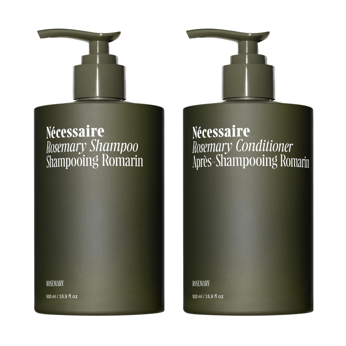Nécessaire Rosemary Shampoing Bouteille : soin fortifiant pour cheveux fins.