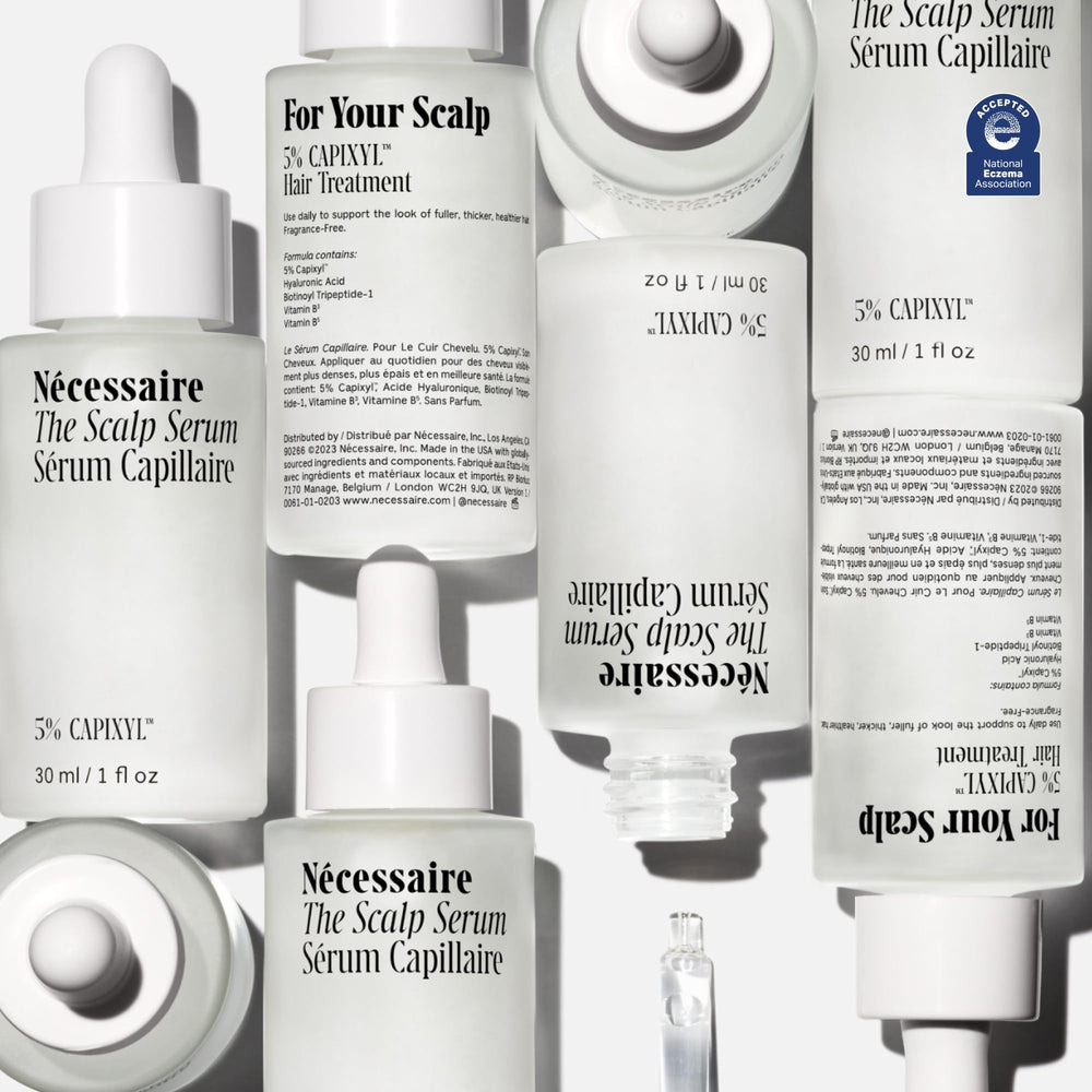 Nécessaire Scalp Serum: application douce qui n'alourdit pas les cheveux.