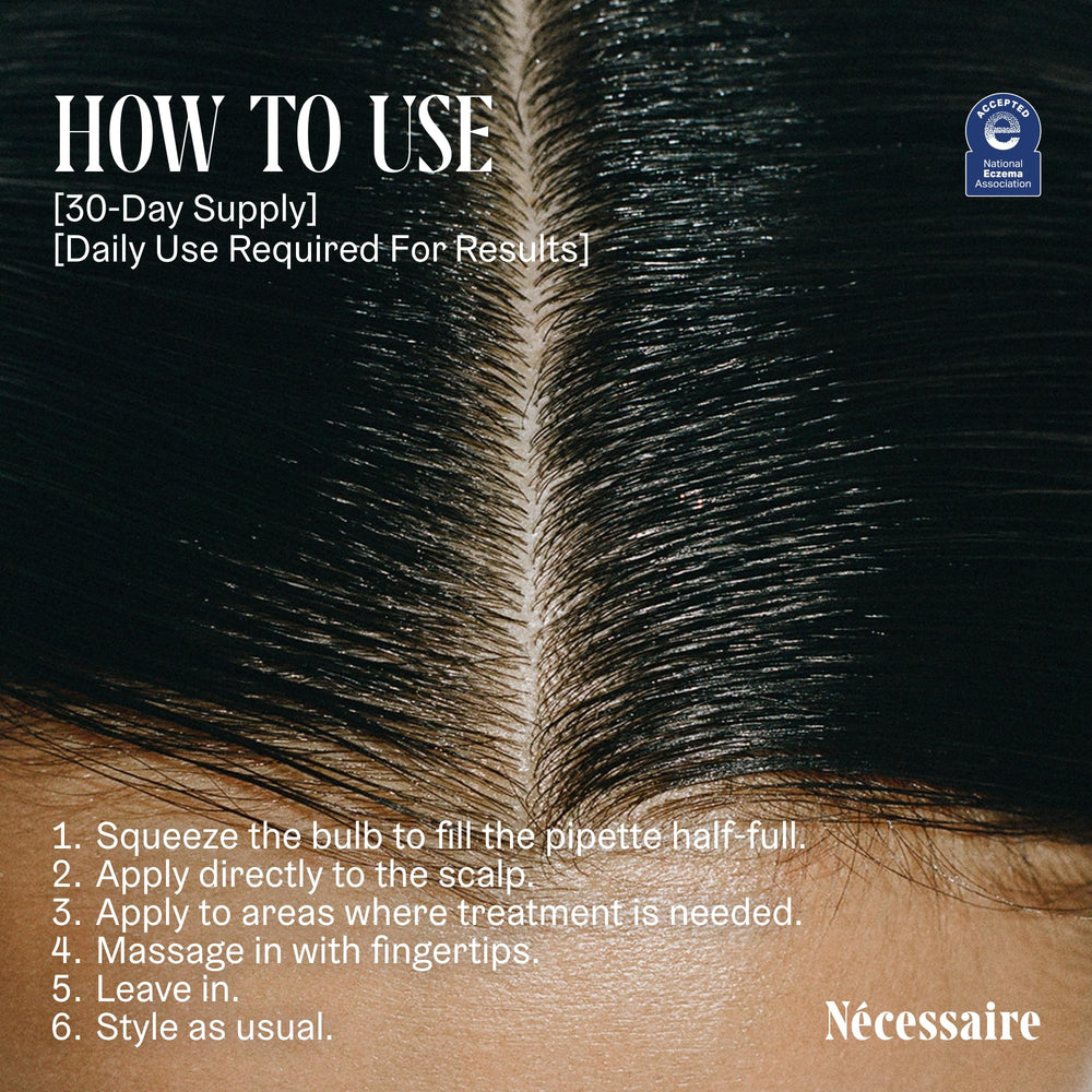 Nécessaire Scalp Serum: sans parfum, adapté aux peaux sensibles.
