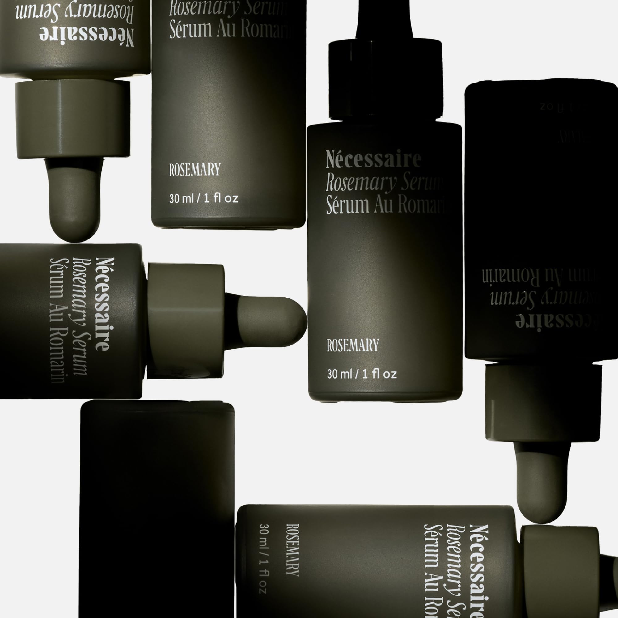 Nécessaire Sérum Romarin - massage doux pour absorption sans résidu.