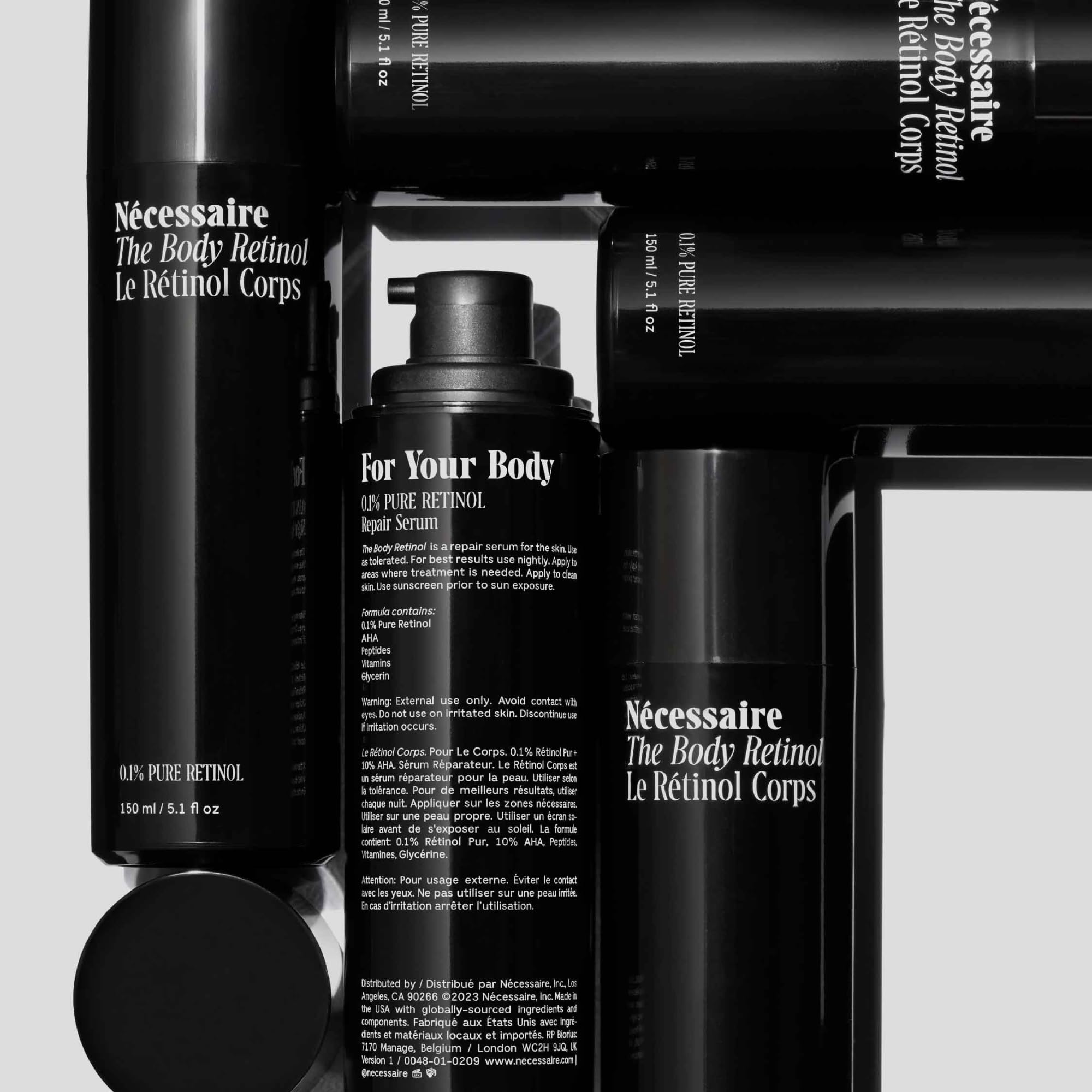Nécessaire The Body Retinol texture-peau-crepee, effet visuel sur la fermeté