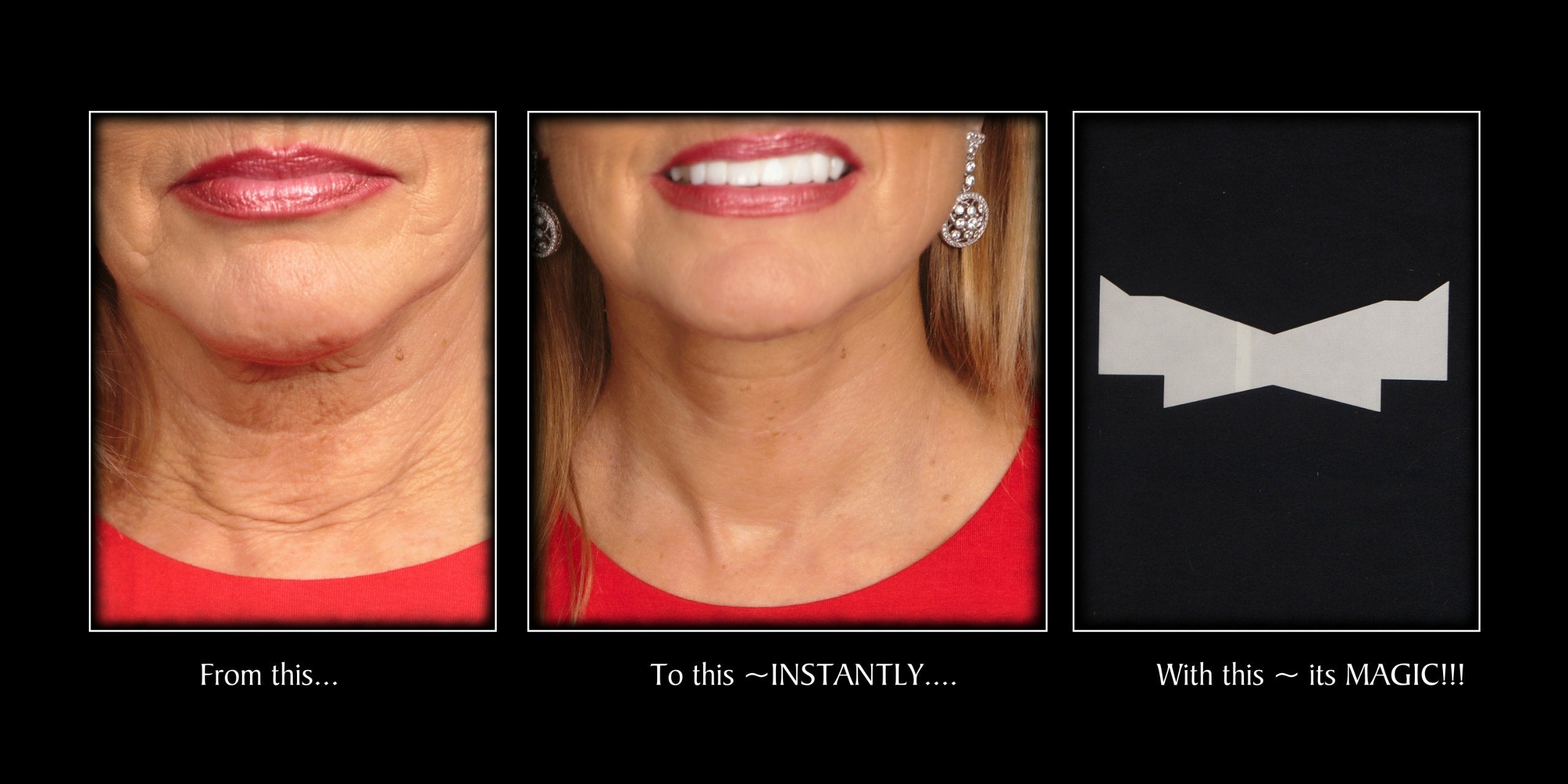 NeckTITE Magic enhanced adhesion and stretch improve comfort during wear.