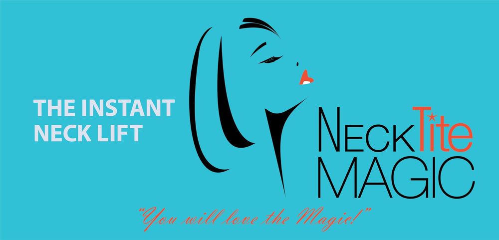 NeckTITE Magic instant neck lift strip delivering dramatic contouring without surgery for events.