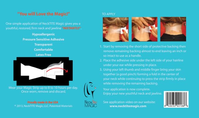 NeckTITE Magic neck smoothing strip reduces visible neck lines for a refreshed look.