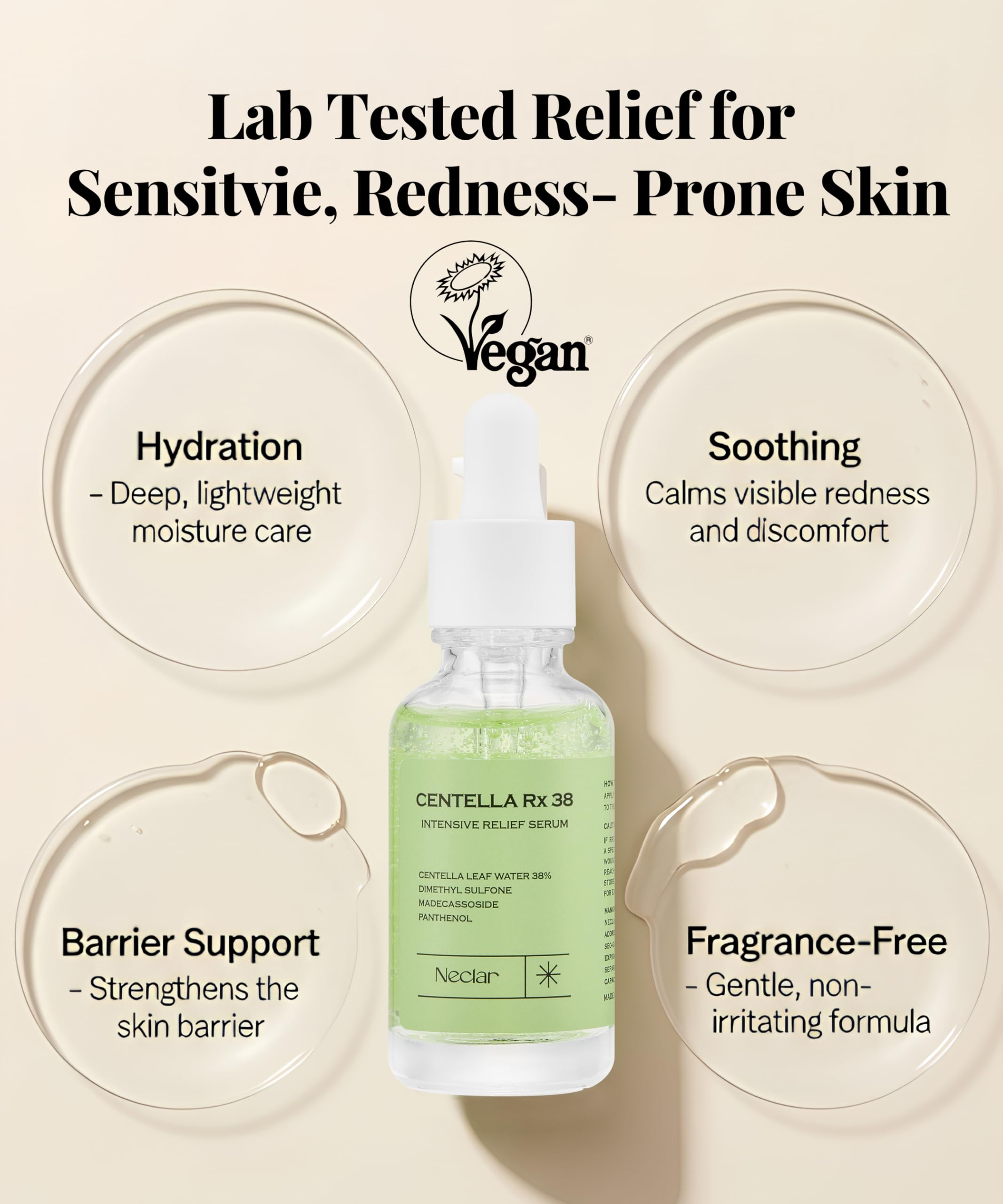 Sérum Neclar Centella Asiatica – hydratation douce pour peau sensible