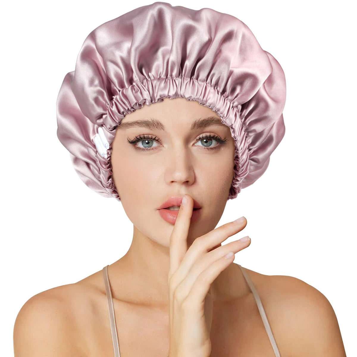 Necole bonnet-soie-22mommes-nuit: douceur et protection des cheveux pendant le sommeil.