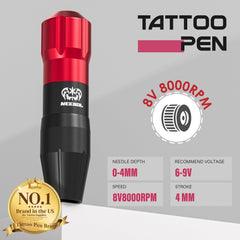 Neebol Tattoo Gun Kit 20 aiguilles cartouche pour précision.