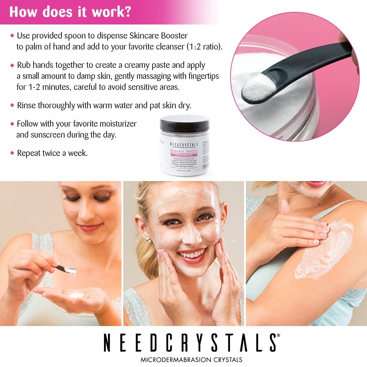 NeedCrystals éclat visage, rituel spa à domicile pour peau radieuse.