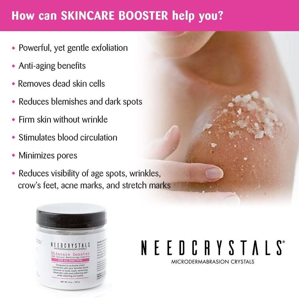 NeedCrystals rides minimisées, exfoliation atténuant les ridules et pores.