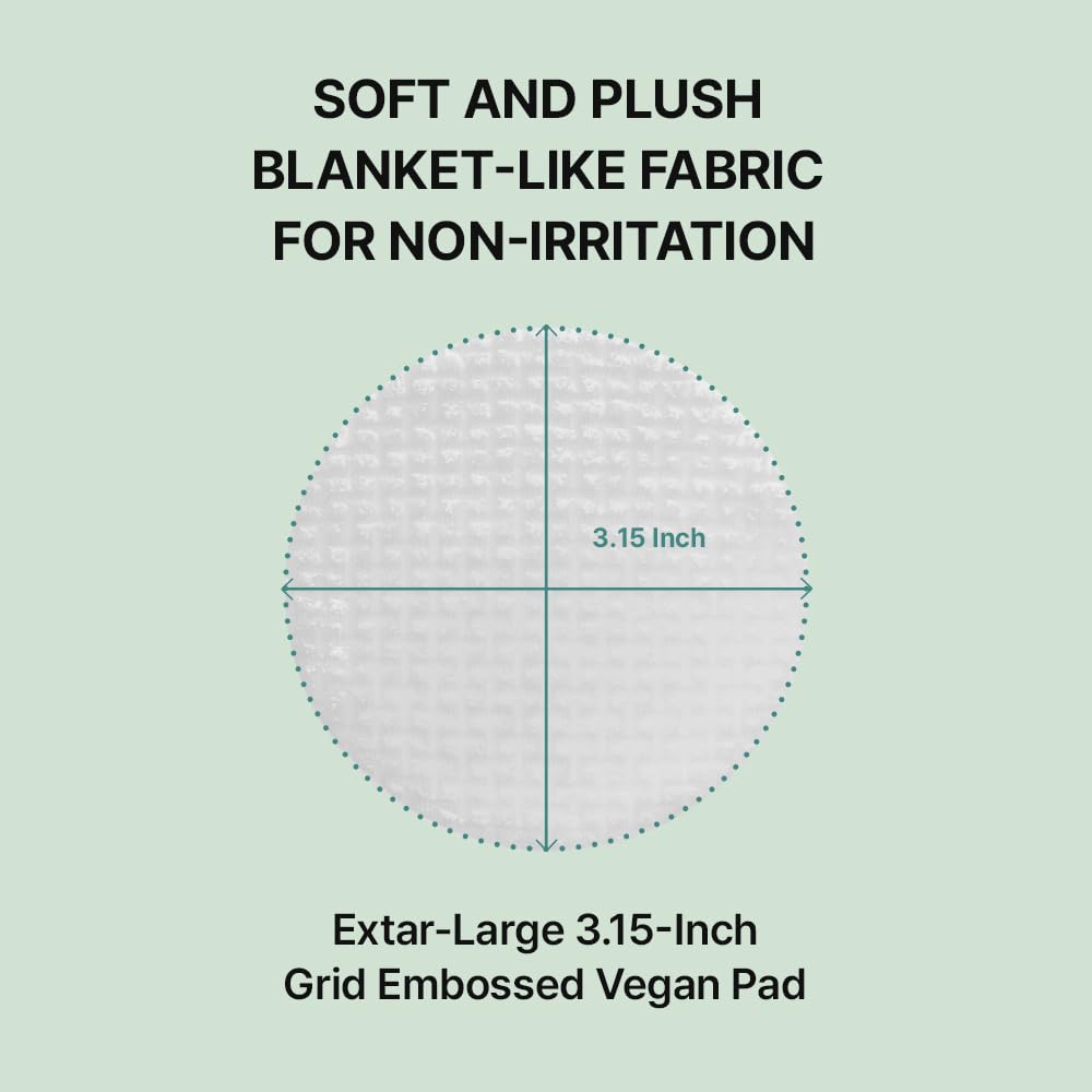 Extra-large NEEDLY pad highlighted for efficient cleansing.