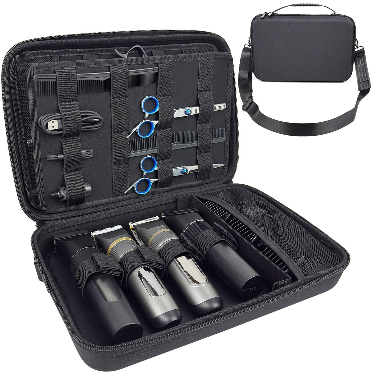 Neehows Sac Barbier – extérieur noir, protection robuste pour outils lors des déplacements