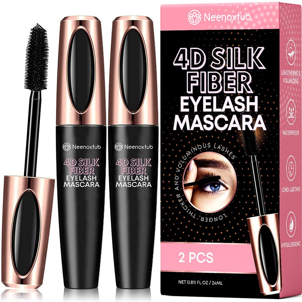 Neenoxtub 4D Silk Fiber Mascara – brosse offrant volume durable et longueur