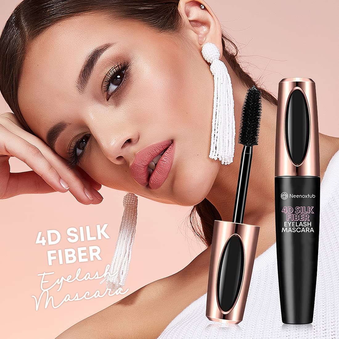 Neenoxtub 4D Silk Fiber Mascara – hypoallergénique, adapté aux yeux sensibles