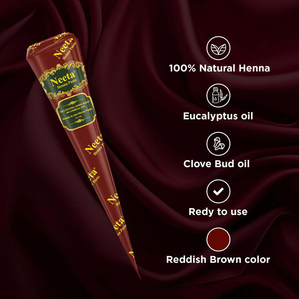 Neeta teinte henné rouge brun durable pour cheveux