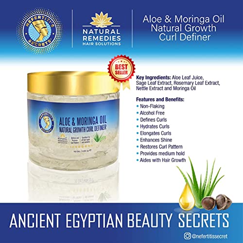 Gel à l'aloe vera Nefertiti's Secrets hydrate et lisse les boucles