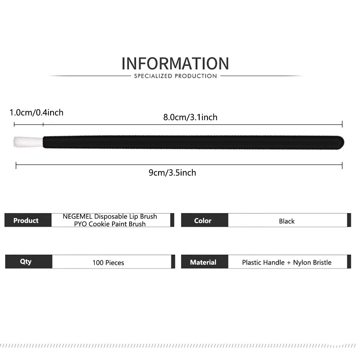 NEGEMEL tête de pinceau douce pour une application confortable.
